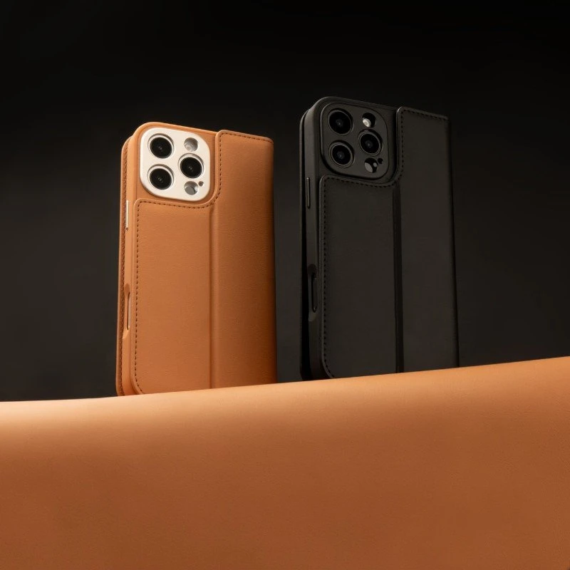 Moshi Overture MagSafe - 3-in-1 Leather Flip dėklas skirtas Apple iPhone 16 Pro Caramel Brown