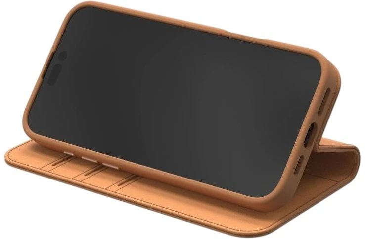 Moshi Overture MagSafe - 3-in-1 Leather Flip dėklas skirtas Apple iPhone 16 Pro Caramel Brown