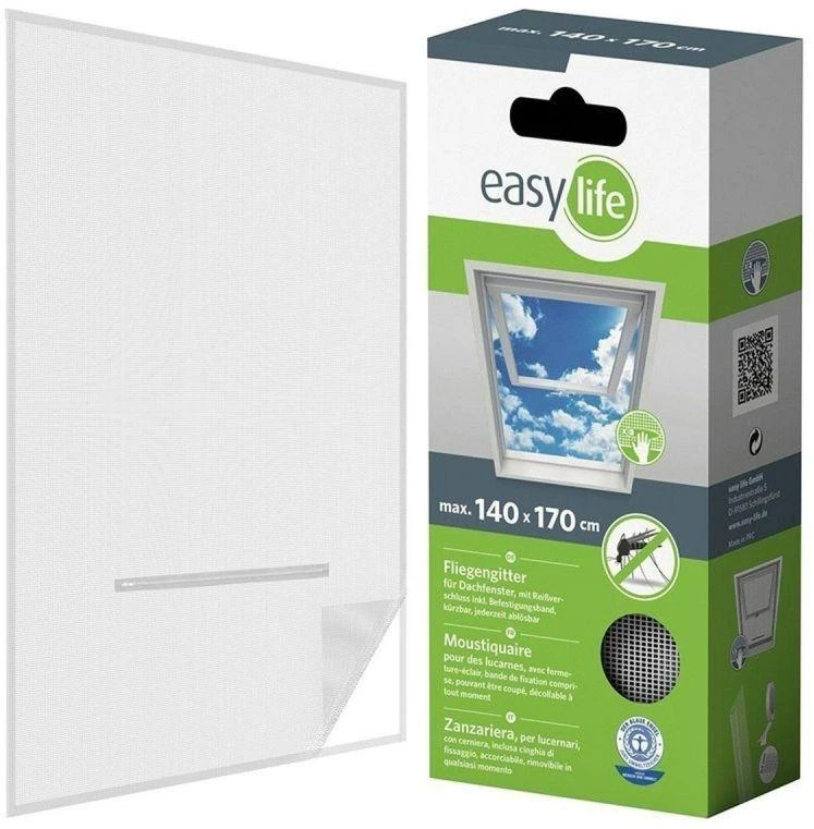 Easy Life Mako TINKLELIS NUO UODŲ STOGO LANGUI 140X170 Baltas POLIESTERIS+LIPNI JUOSTELĖ 9000519