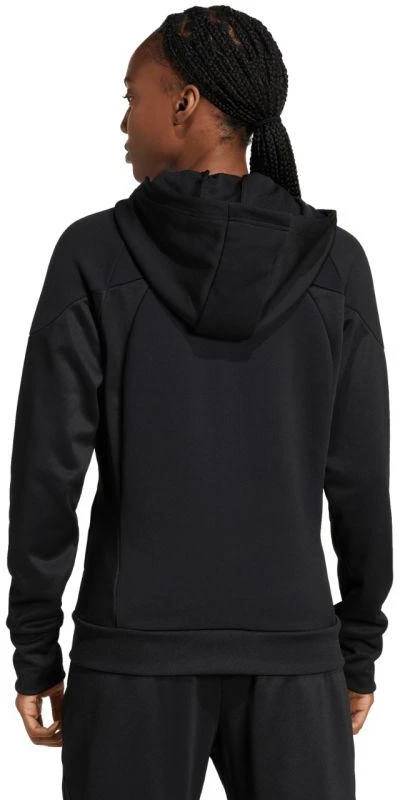 Moterims adidas Tiro 25 Sportinis džemperis su pilnu užtrauktuku, juodas JD9079