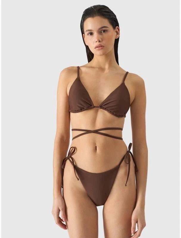 Moterims skirtas bikini viršus 4FWSS24UBKBF042-81S Rudas 4F