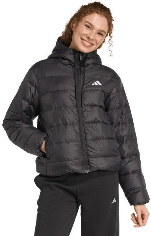Moteriška adidas Essentials Climawarm lengva pūkinė striukė su gobtuvu Juoda KC1580