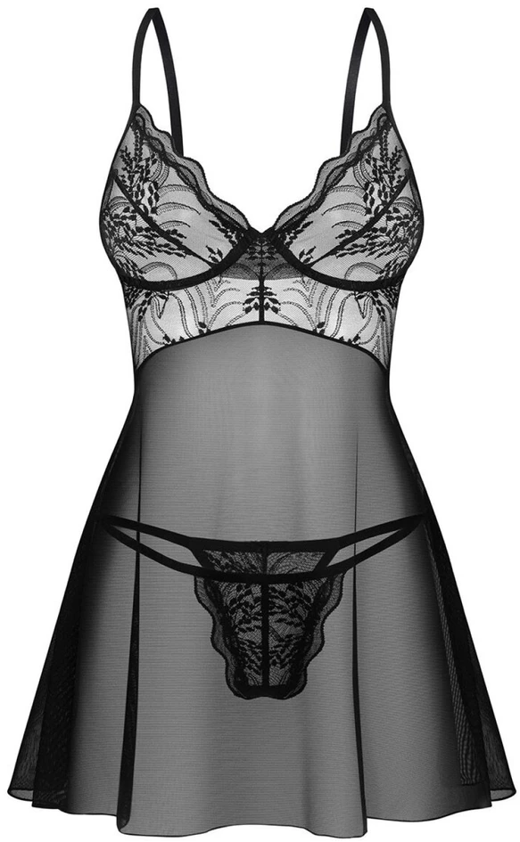 Moteriška babydoll naktinukė Perisia su stringais