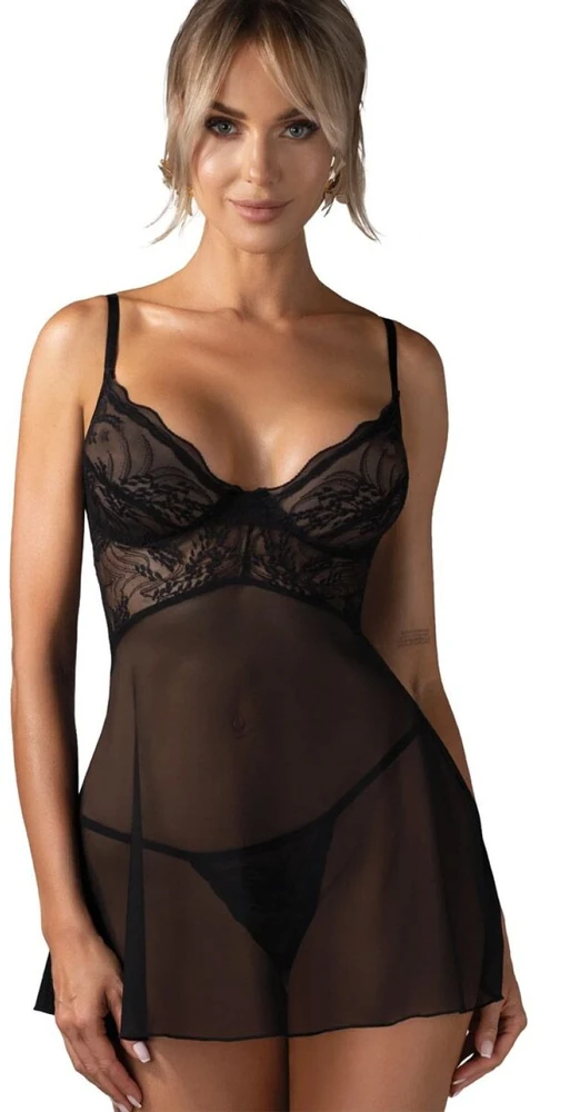 Moteriška babydoll naktinukė Perisia su stringais