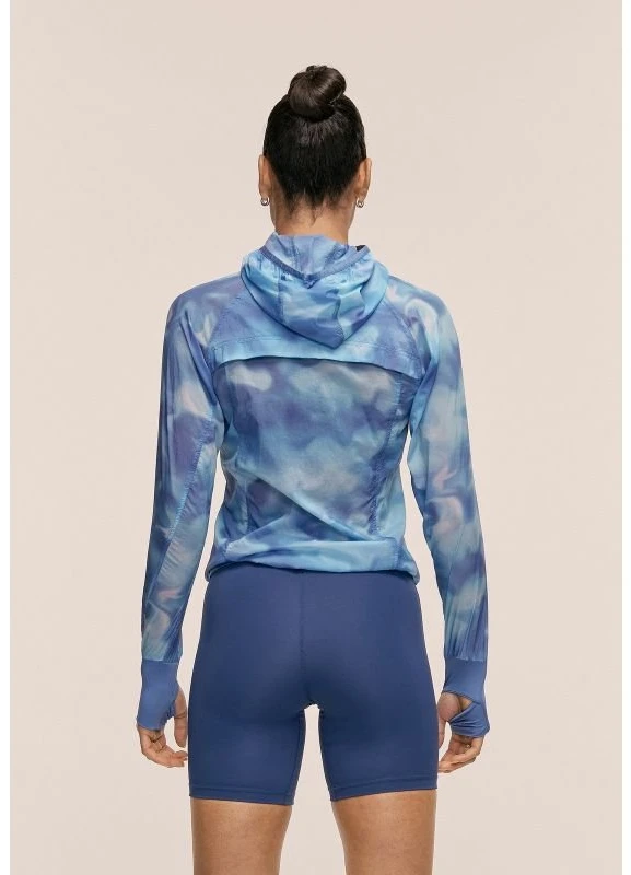 Moteriška bėgimo striukė CASALL Breeze Printed, tamsiai mėlyna