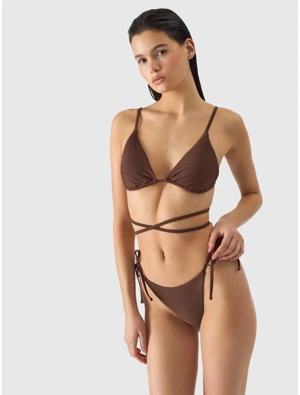 Moteriška bikini viršutinė dalis 4F 4FWSS24UBKTF041-81S Ruda