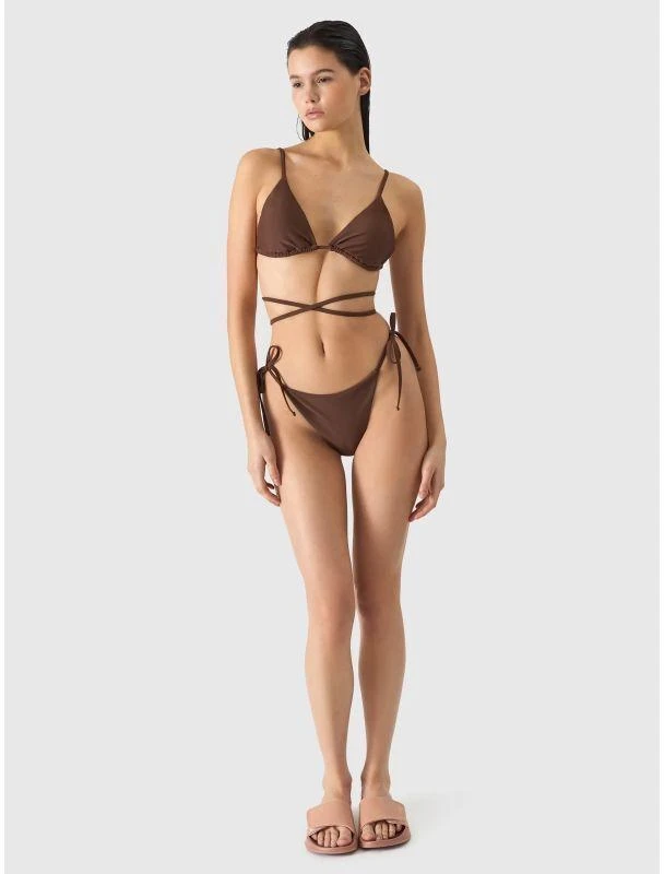 Moteriška bikini viršutinė dalis 4F 4FWSS24UBKTF041-81S Ruda