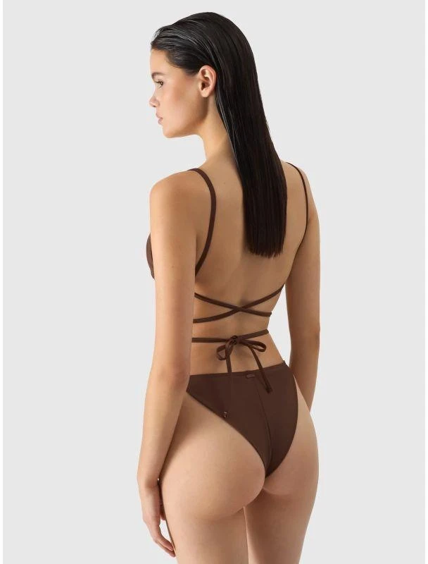 Moteriška bikini viršutinė dalis 4F 4FWSS24UBKTF041-81S Ruda