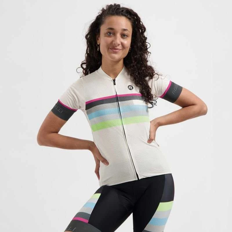 Moteriška dviratininko marškinėlė smėlio spalvos Impress II Rogelli