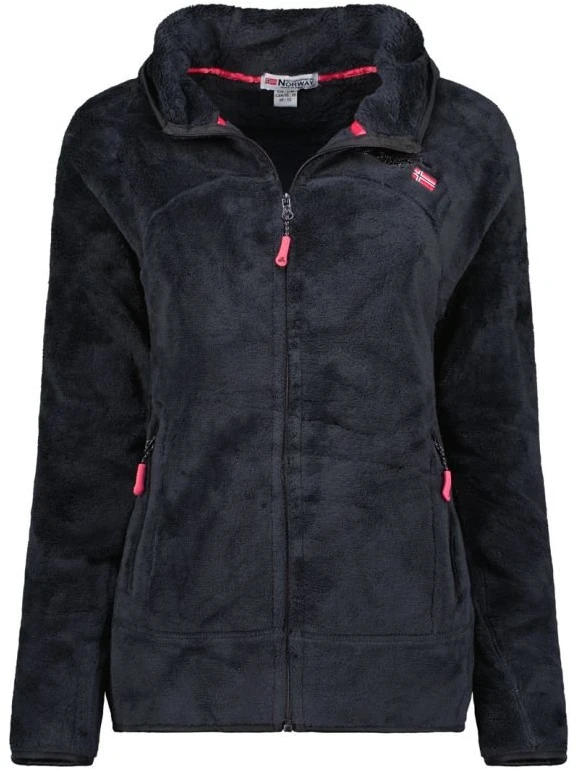 Moteriška flisinė striukė Geographical Norway Upalood, juoda