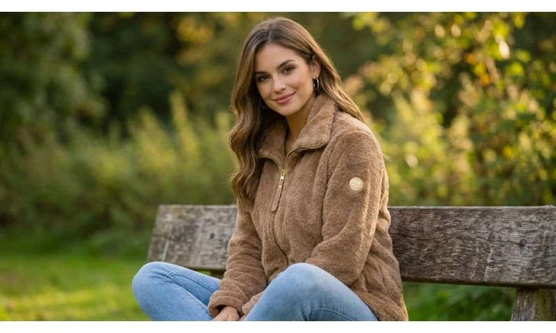 Moteriška flisinė striukė Geographical Norway, pilkai ruda