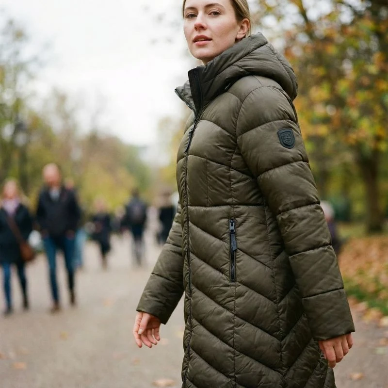 Moteriška ilga striukė Geographical Norway Blanche Long, chaki