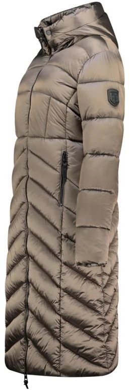Moteriška ilga striukė Geographical Norway, rusvai pilka