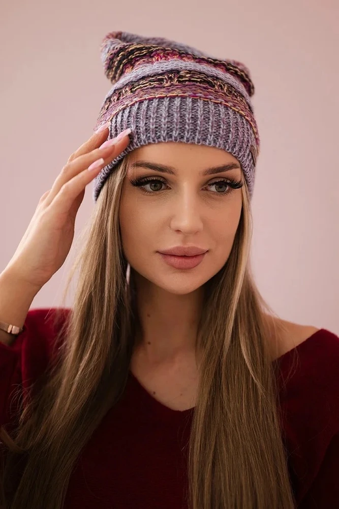 Moteriška kepurė Patrycja, violetinės spalvos