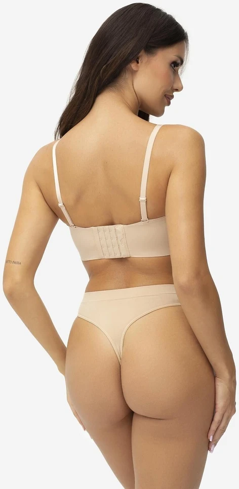 Moteriška liemenėlė 2× push-up smėlio spalvos