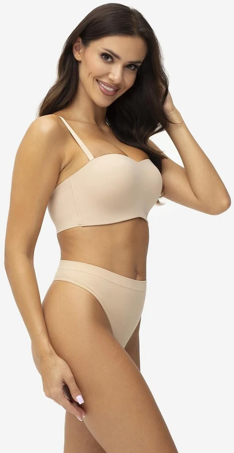Moteriška liemenėlė 2× push-up smėlio spalvos