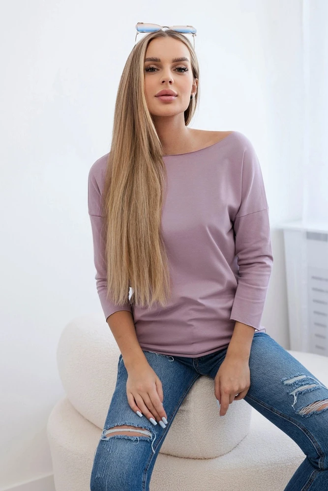 Moteriška medvilninė laisvalaikio palaidinė, tamsiai rožinė