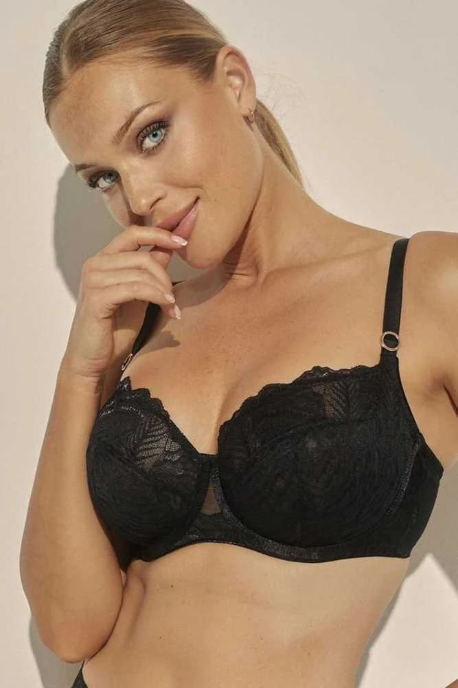 Moteriška minkšta liemenėlė Kinga Luna SC-1101, juoda