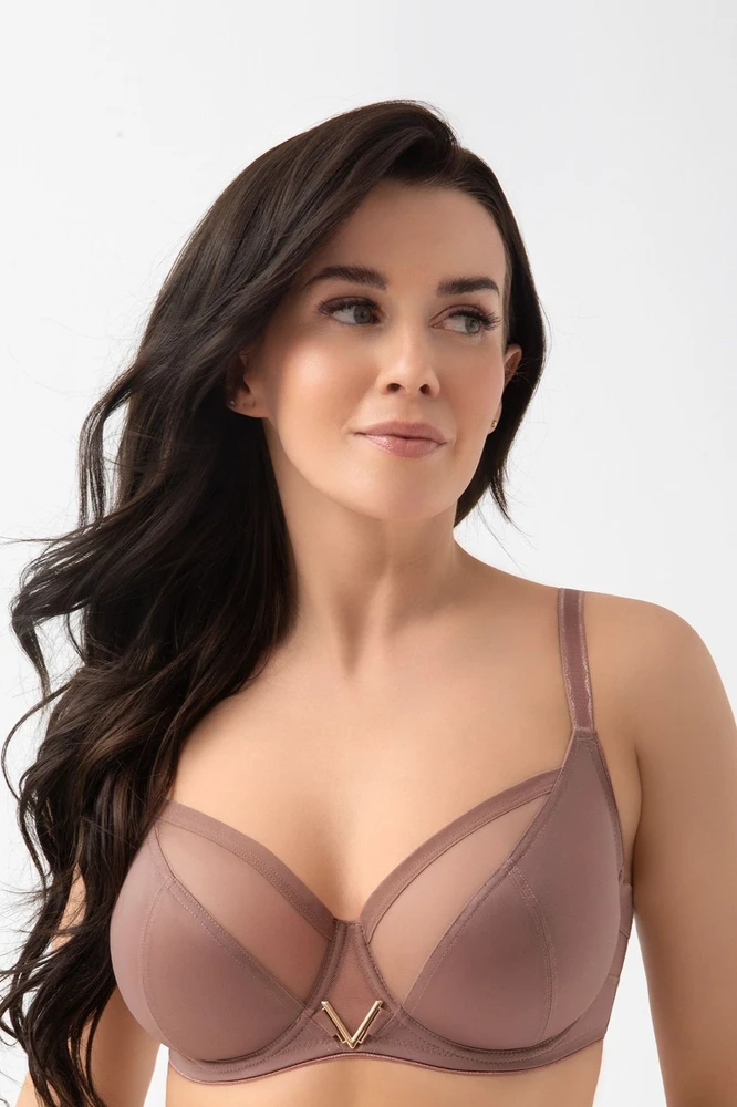 Moteriška minkšta liemenėlė Vicky K564, mocca