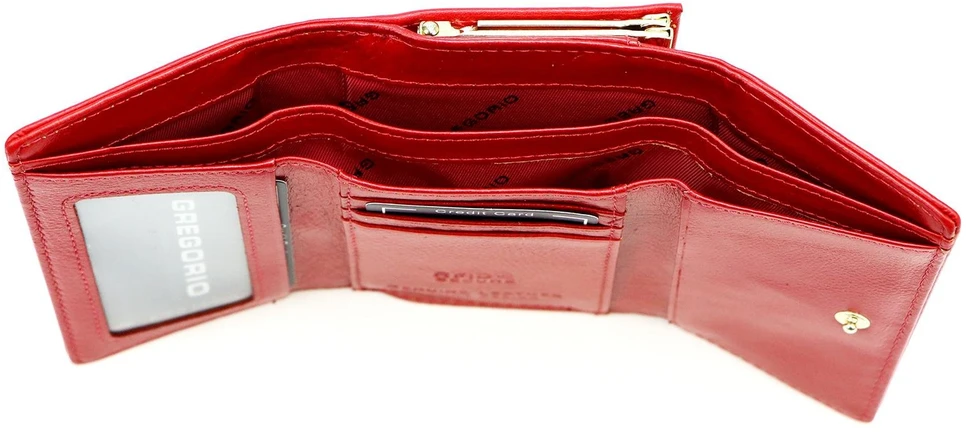 Moteriška natūralios odos piniginė, 12 × 8 × 3 cm