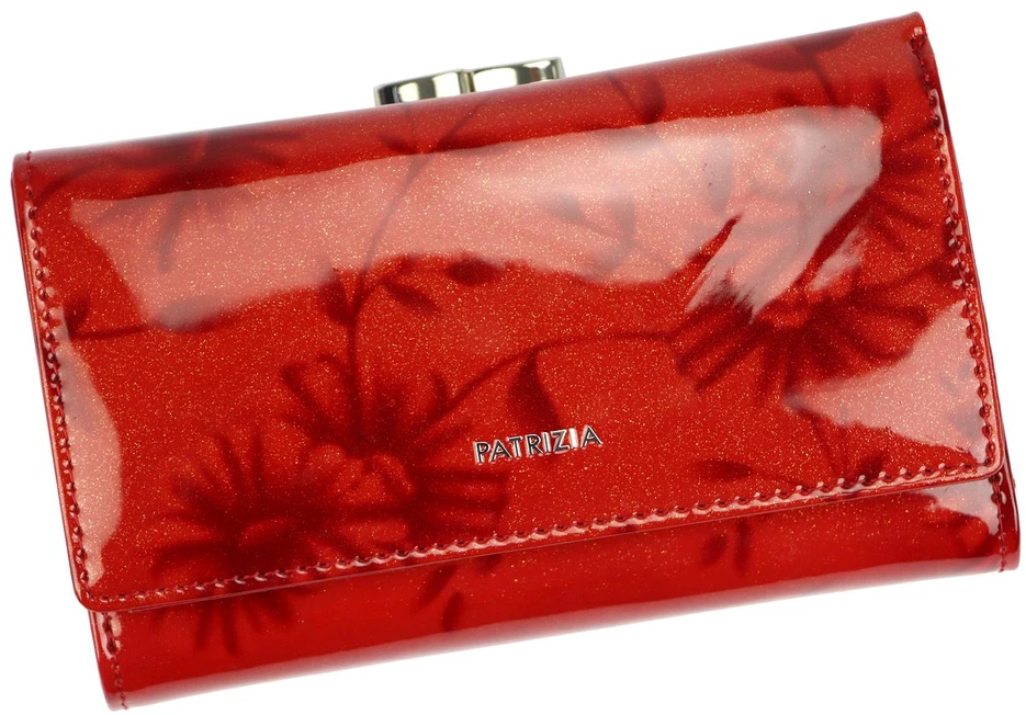 Moteriška natūralios odos piniginė PATRIZIA, 14,5 × 9 × 4 cm, raudona