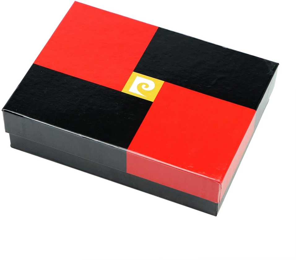 Moteriška natūralios odos piniginė Pierre Cardin, 10 × 13,5 × 3,5 cm, raudona