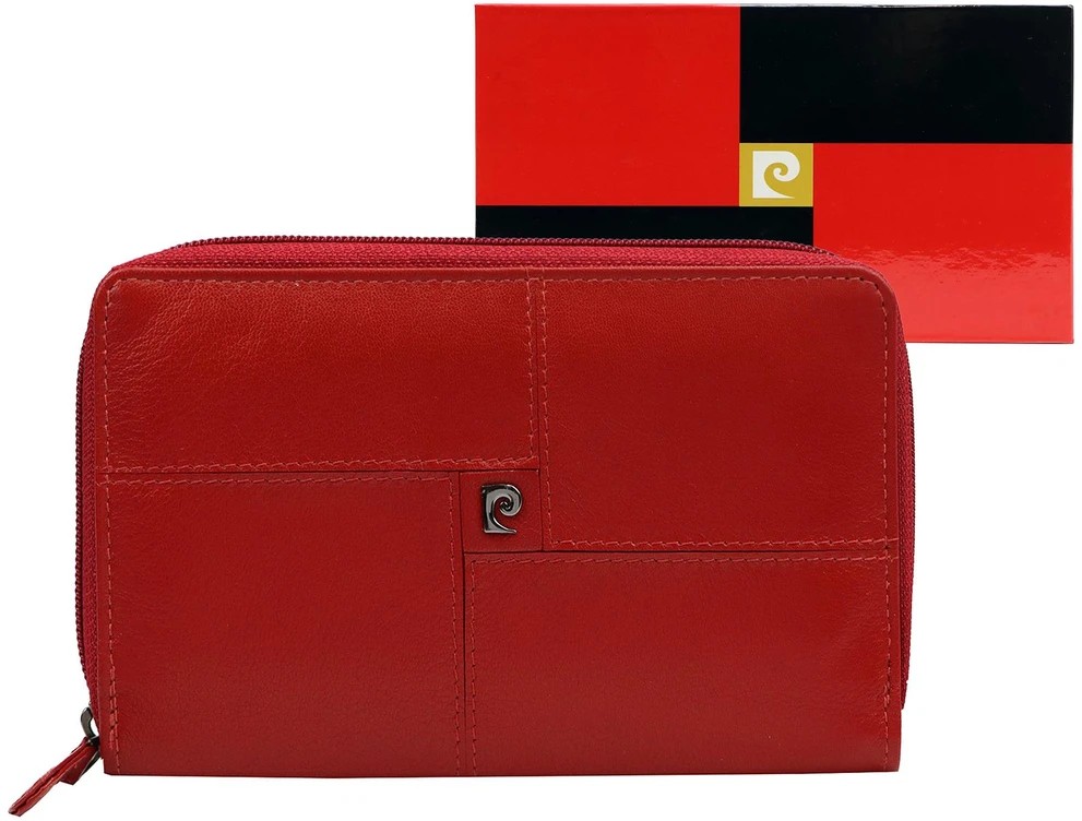 Moteriška natūralios odos piniginė Pierre Cardin, 16,5 × 10 × 2,5 cm