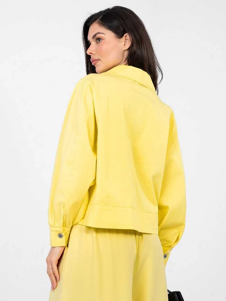 Moteriška oversize geltona striukė