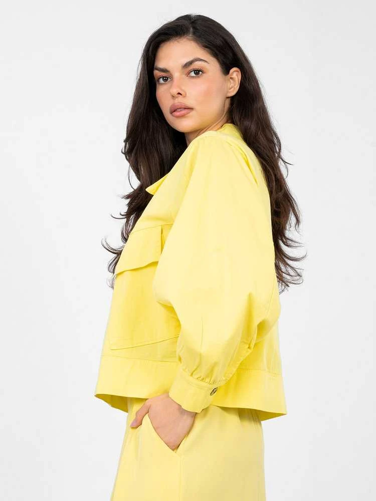 Moteriška oversize geltona striukė