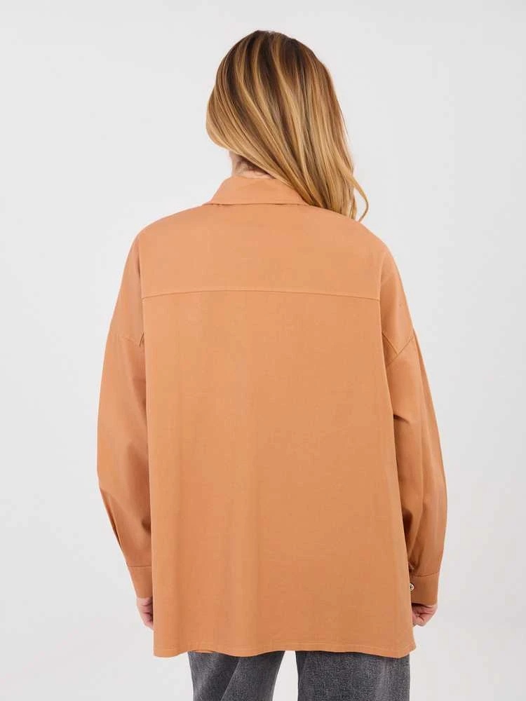 Moteriška oversize palaidinė tamsiai oranžinė