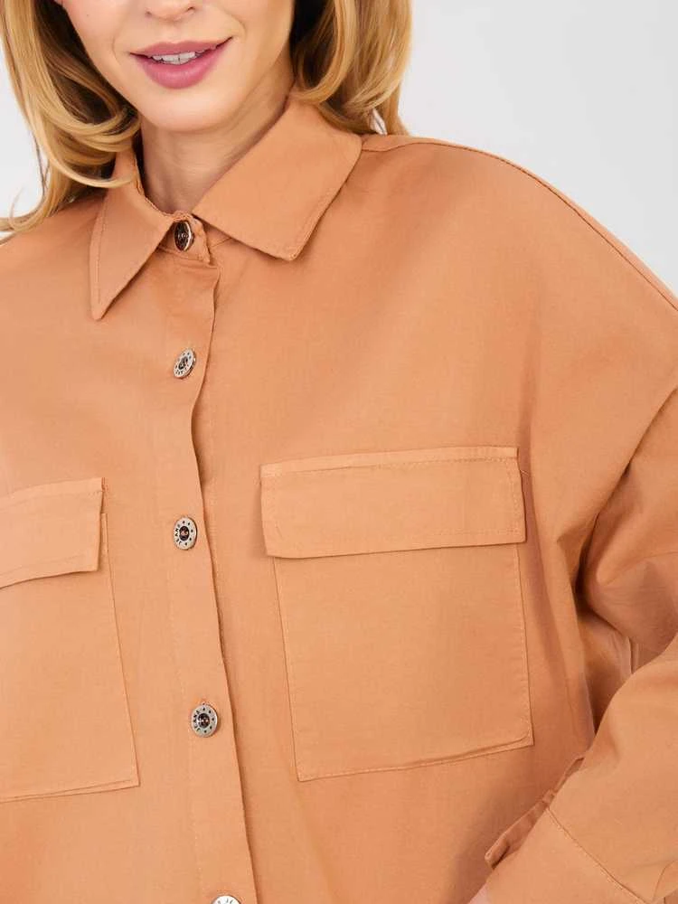 Moteriška oversize palaidinė tamsiai oranžinė