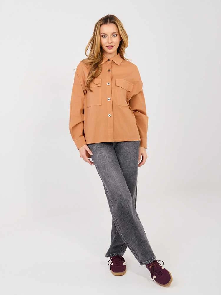 Moteriška oversize palaidinė tamsiai oranžinė