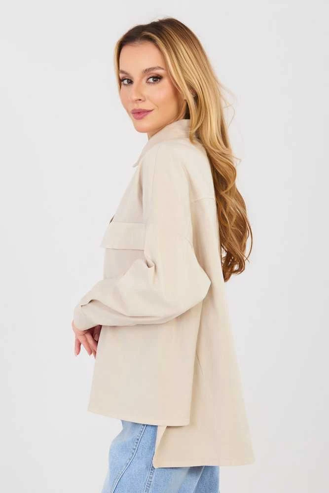 Moteriška oversize smėlio spalvos palaidinė
