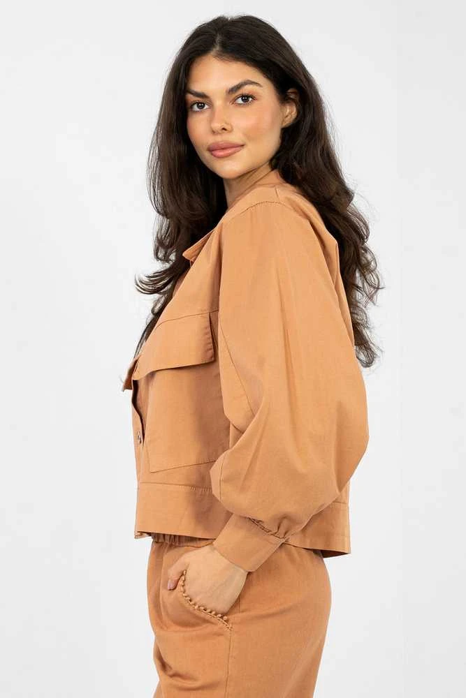 Moteriška oversize striukė tamsiai oranžinė