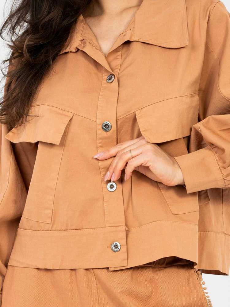 Moteriška oversize striukė tamsiai oranžinė