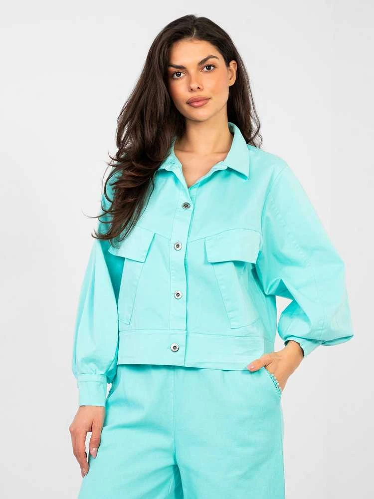 Moteriška oversize striukė turkio spalvos