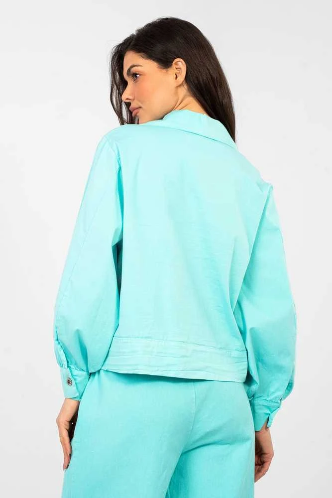 Moteriška oversize striukė turkio spalvos