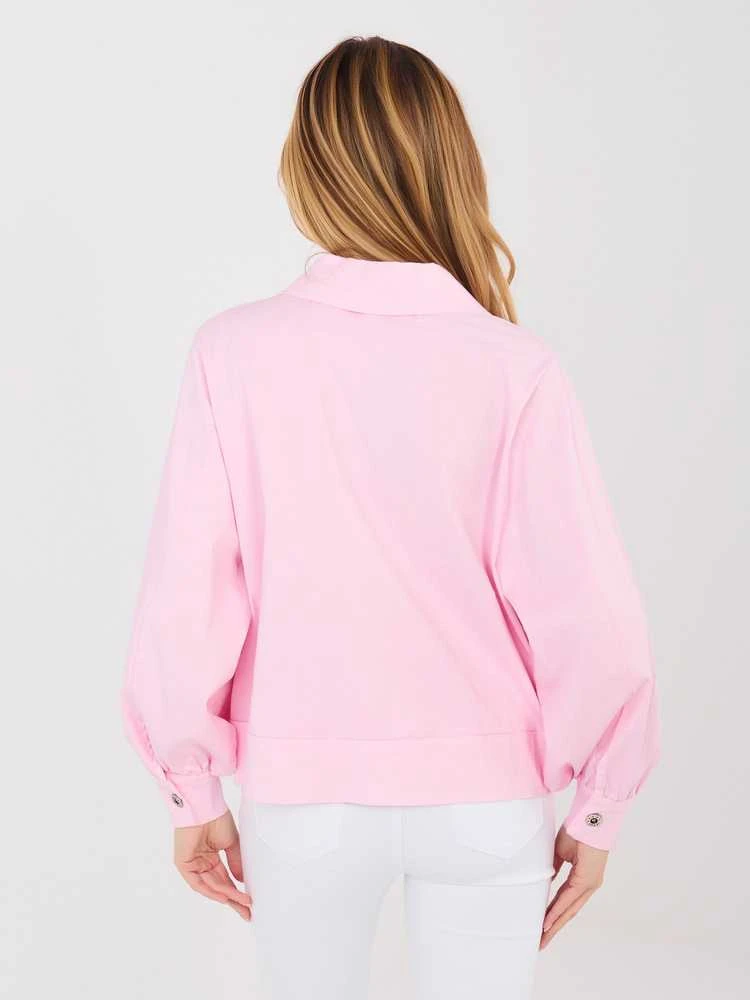 Moteriška oversize šviesiai rožinė striukė