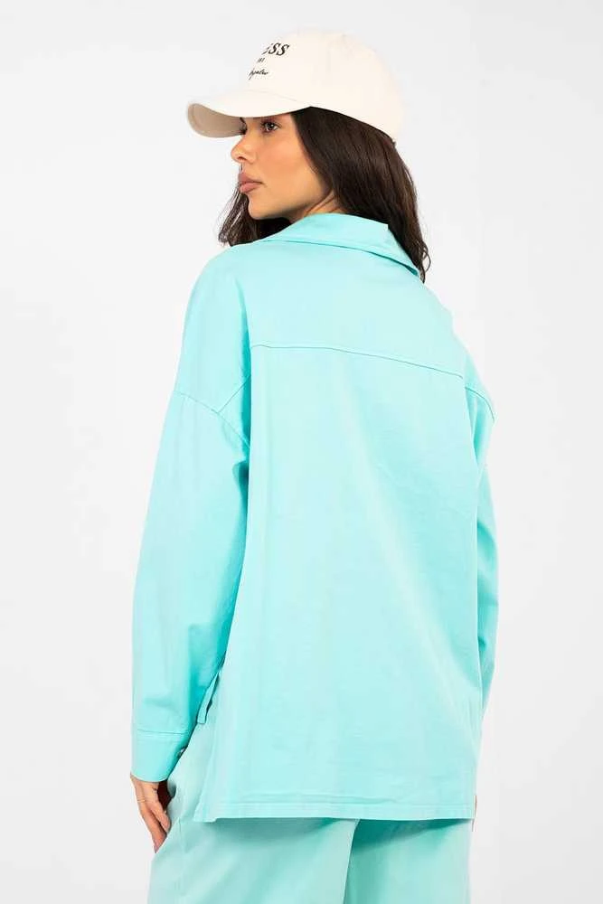 Moteriška oversize turkio spalvos palaidinė