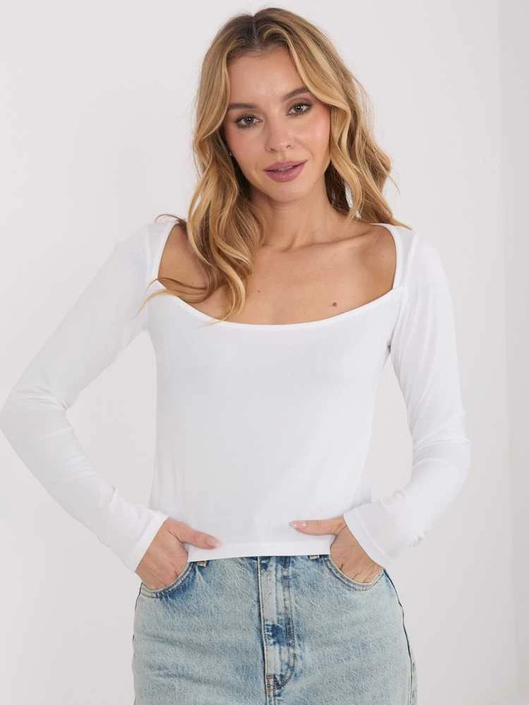 Moteriška palaidinė ilgomis rankovėmis ecru spalvos