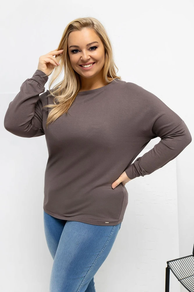 Moteriška palaidinė ilgomis rankovėmis Plus Size Relevance
