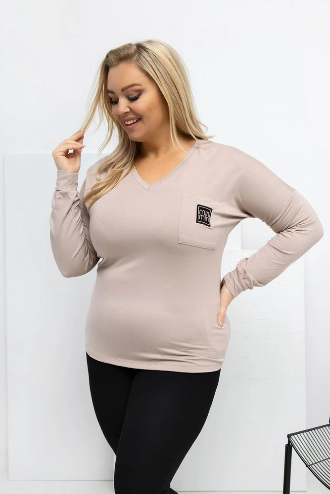 Moteriška palaidinė ilgomis rankovėmis Plus Size Relevance