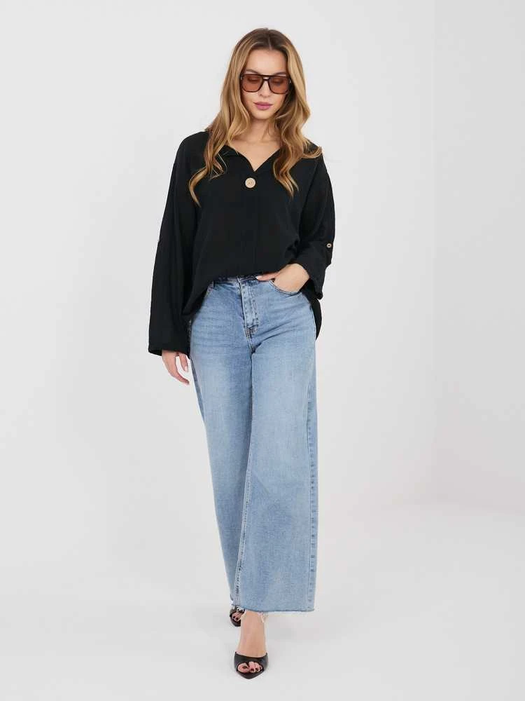 moteriška palaidinė oversize juoda
