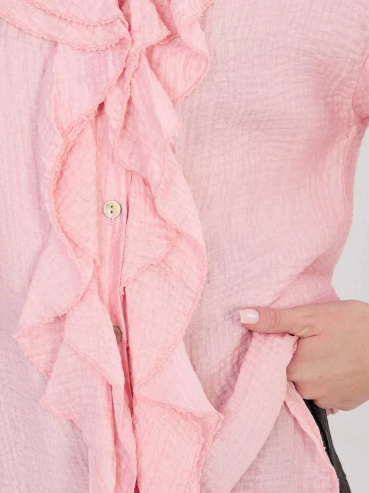 Moteriška palaidinė oversize šviesiai rožinė