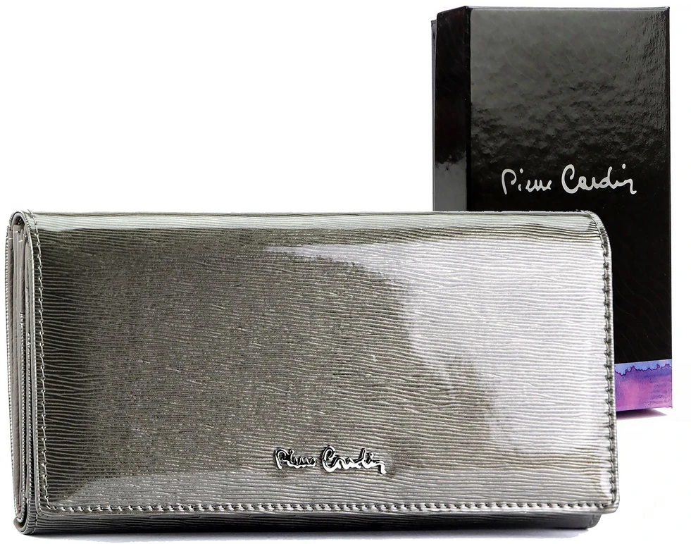 Natūralios odos moteriška piniginė Pierre Cardin 05 LINE 102, pilka