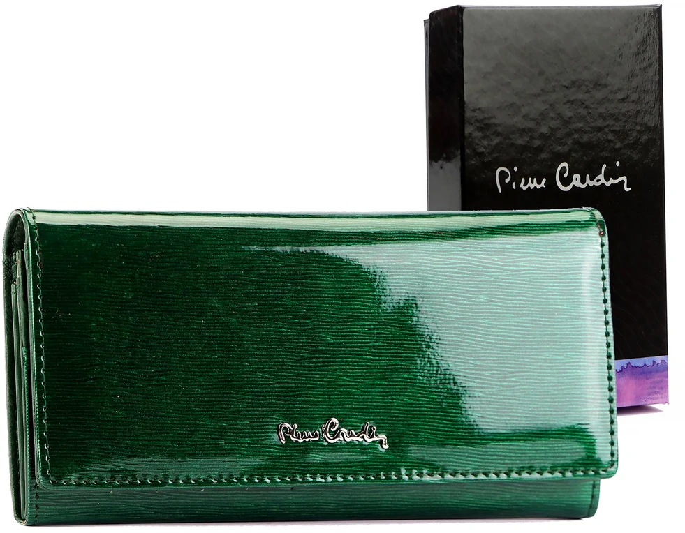 Natūralios odos moteriška piniginė Pierre Cardin 05 LINE 100, juoda