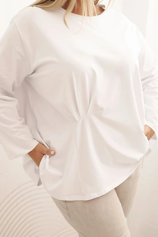Moteriška Plus Size palaidinė su kišene, mėtų spalvos