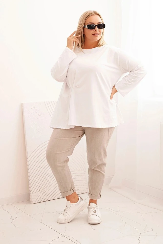 Moteriška Plus Size palaidinė su kišene, mėtų spalvos