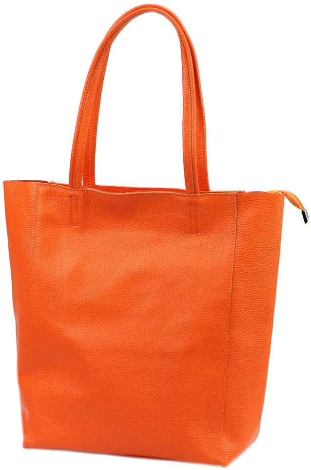 Luka damska skórzana shopperbag duża torebka na ramię kieszeń suwak