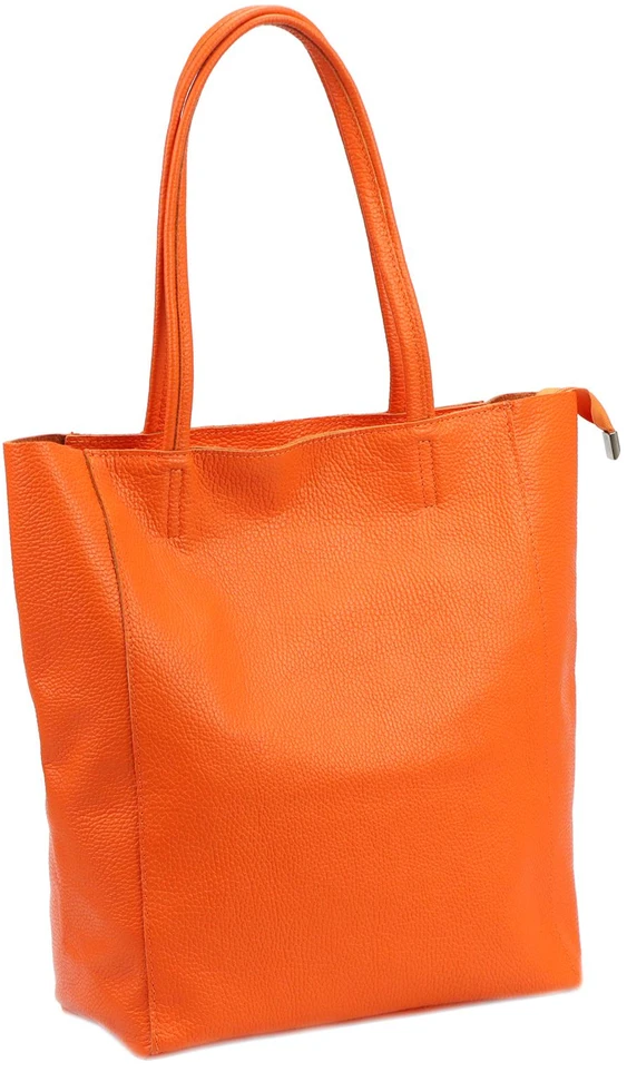 Luka damska skórzana shopperbag duża torebka na ramię kieszeń suwak